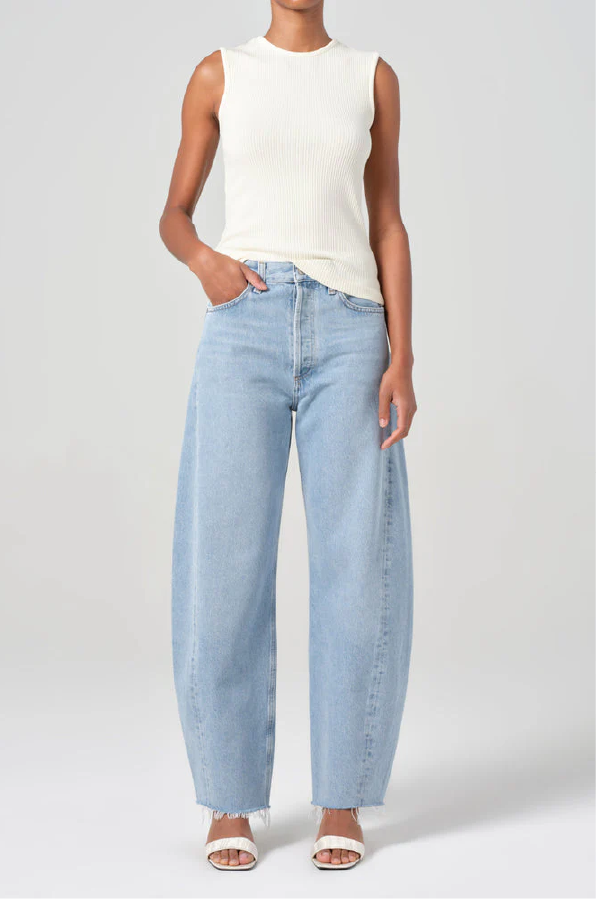 AGOLDE - LUNA PIECED JEAN IN VOID