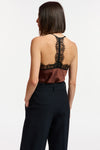 ESSENTIEL ANTWERP - ESCALE BROWN LACE CAMISOLE