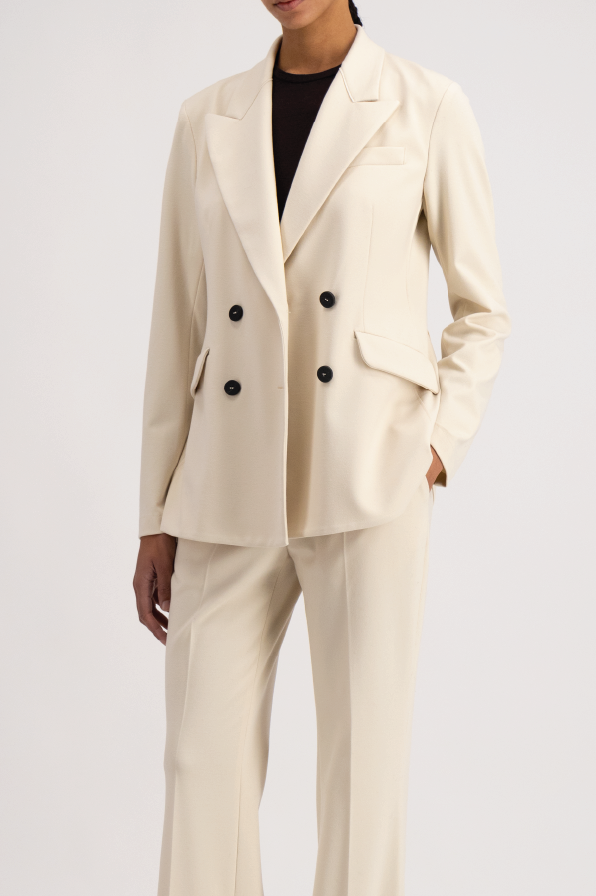 HARRIS WHARF LONDON - DOUBLE BREASTED BLAZER IVORY