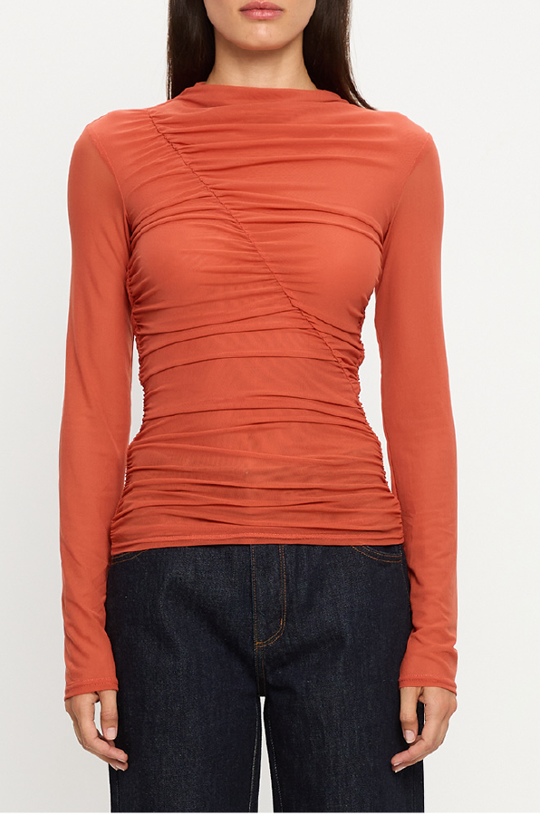 KIVARI - DYLAN MESH TOP RED