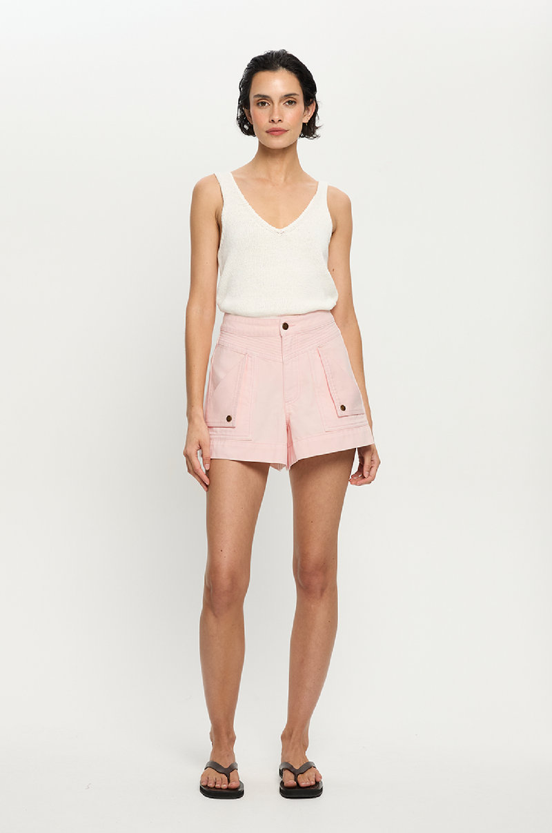 KIVARI - CELENE DENIM SHORT PINK