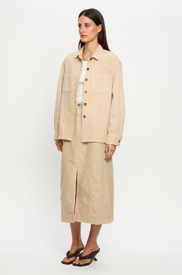 KIVARI - EVIE DENIM SHIRT SAND