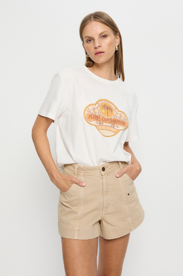 KIVARI - EVIE DENIM SHORT SAND