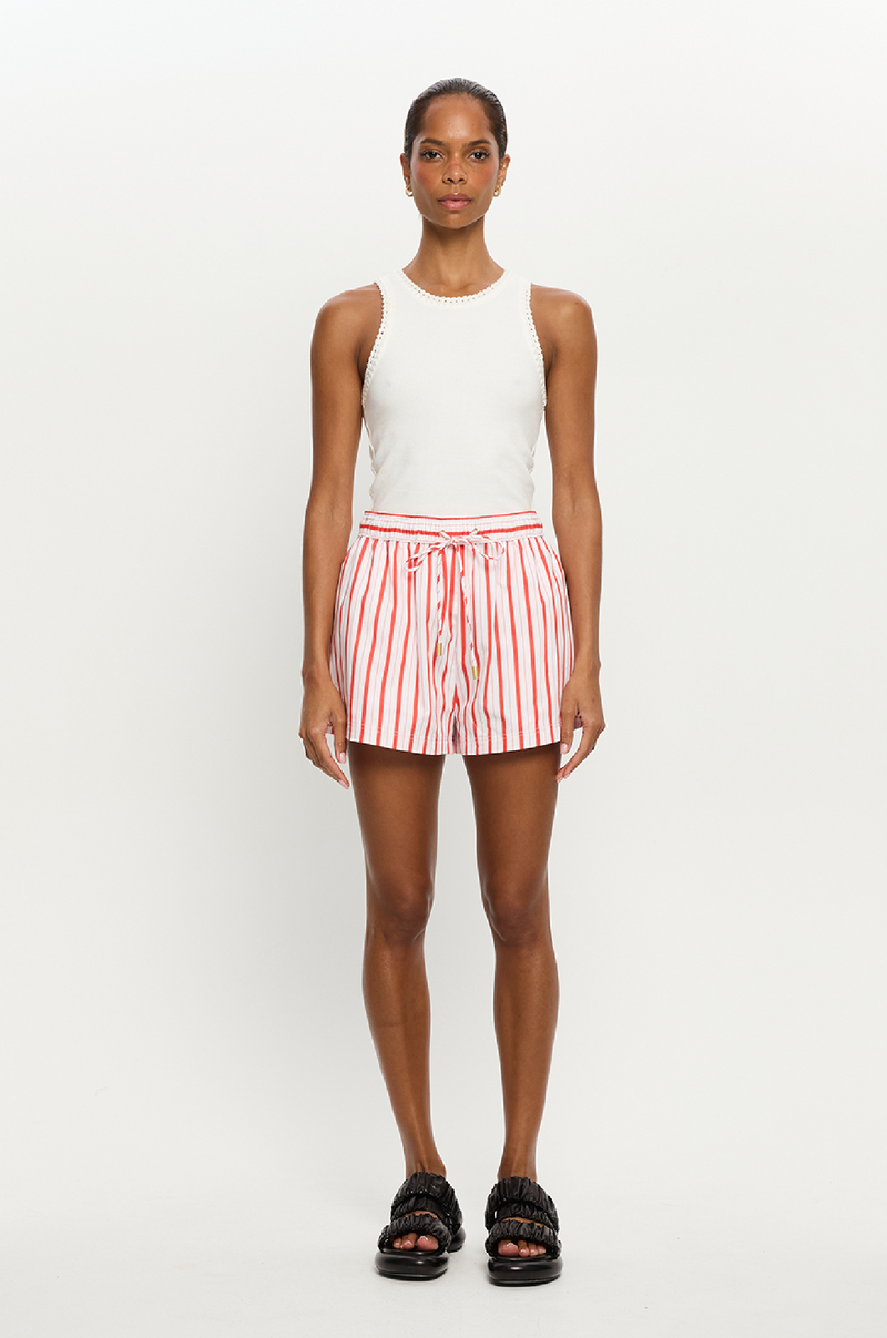 KIVARI - MADDIE SHORT RED STRIPE