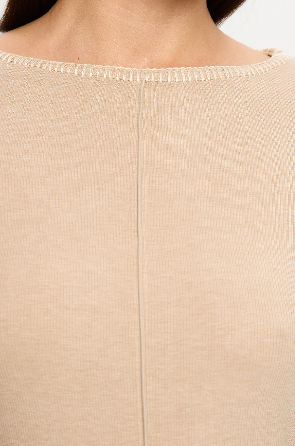 KIVARI - QUINN KNIT TOP TAUPE