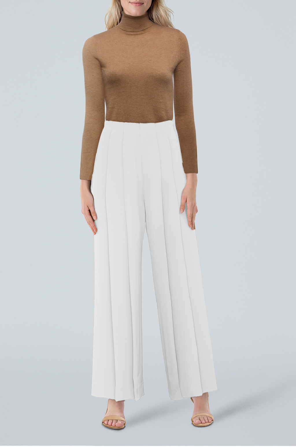 L 'AGENCE - NOVALYNN CROP PLEATED PANT WHITE