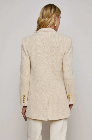 L 'AGENCE - RIVA KNIT BLAZER WHITE