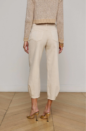 L 'AGENCE - KRISTA TAPERED LEG JEAN BISCUIT
