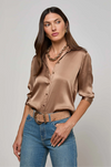 L 'AGENCE - DANI SILK BLOUSE CINNAMON SWIRL