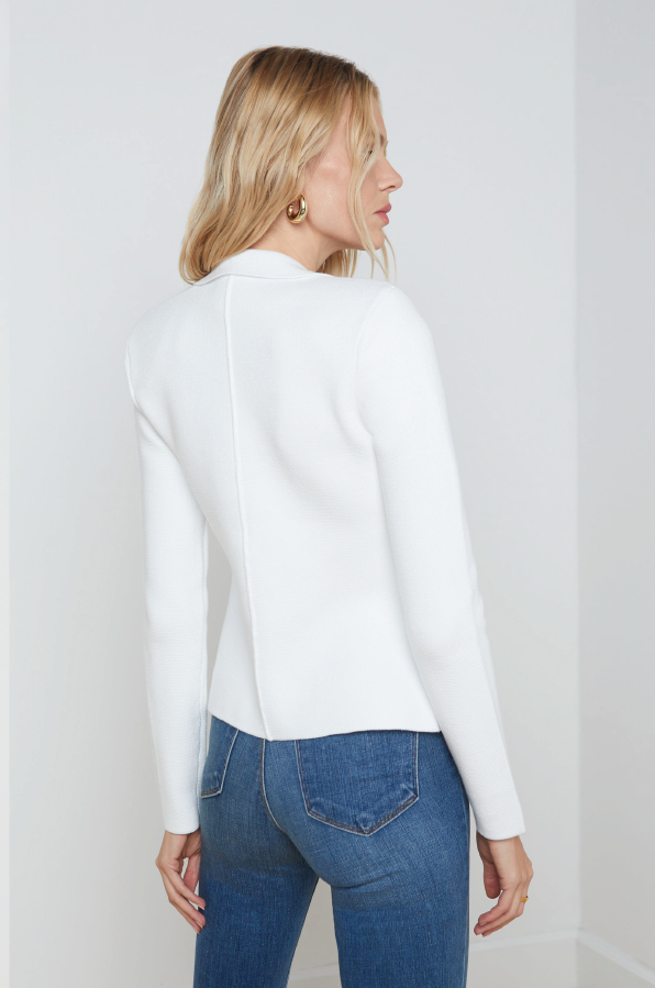 L'AGENCE - SOFIA KNIT BLAZER IVORY