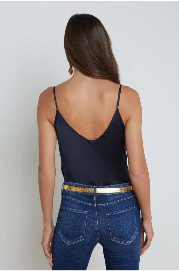 L 'AGENCE - LEXI SILK CAMISOLE MIDNIGHT