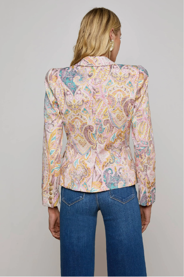 L 'AGENCE - KAISLEY BLAZER MULTI WESTERN PAISLEY