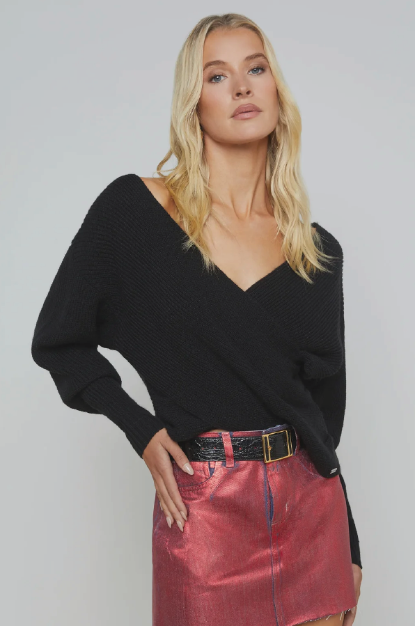 LAGENCE - ANTONELLA BLACK PULLOVER