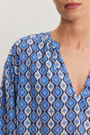 VELVET - KAREN MOROCCO PRINT BLOUSE