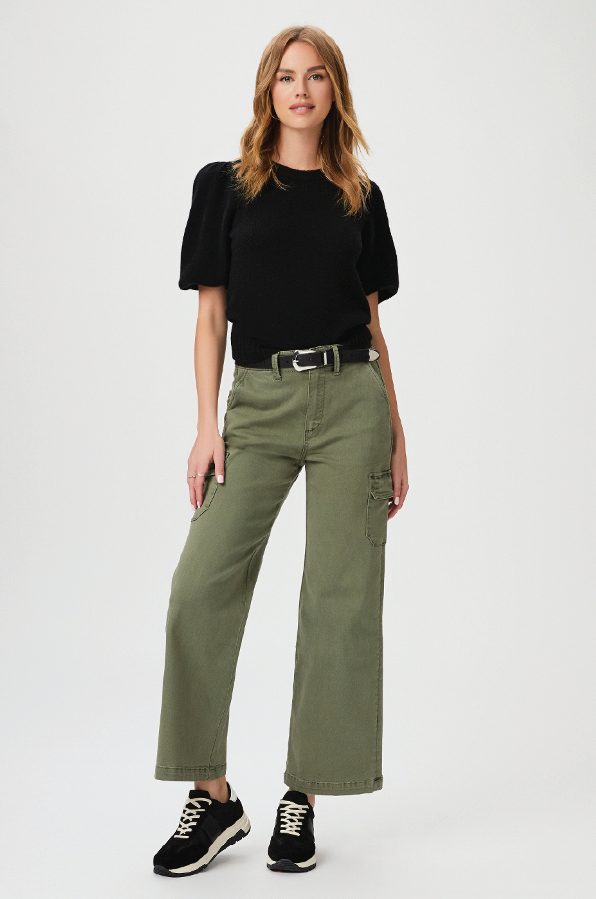 PAIGE - CARLY CARGO POCKET VINTAGE IVY GREEN