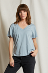 PERFECT WHITE TEE - HENDRIX BASIC V NECK MOUNTAIN BLUE