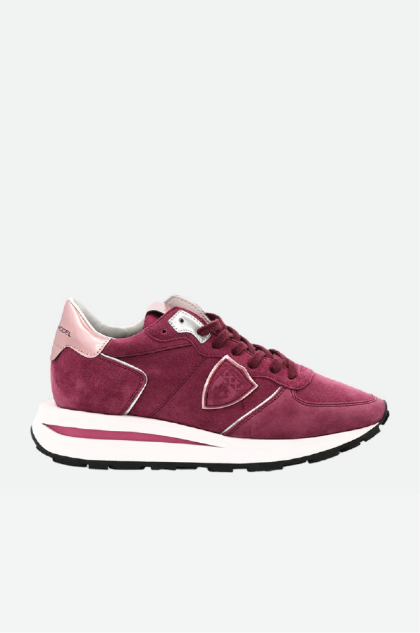 PHILIPPE MODEL - TROPEZ HAUTE LOW DAIM FUCSIA