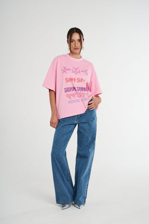 SUMMI SUMMI - BAND TEE PINK