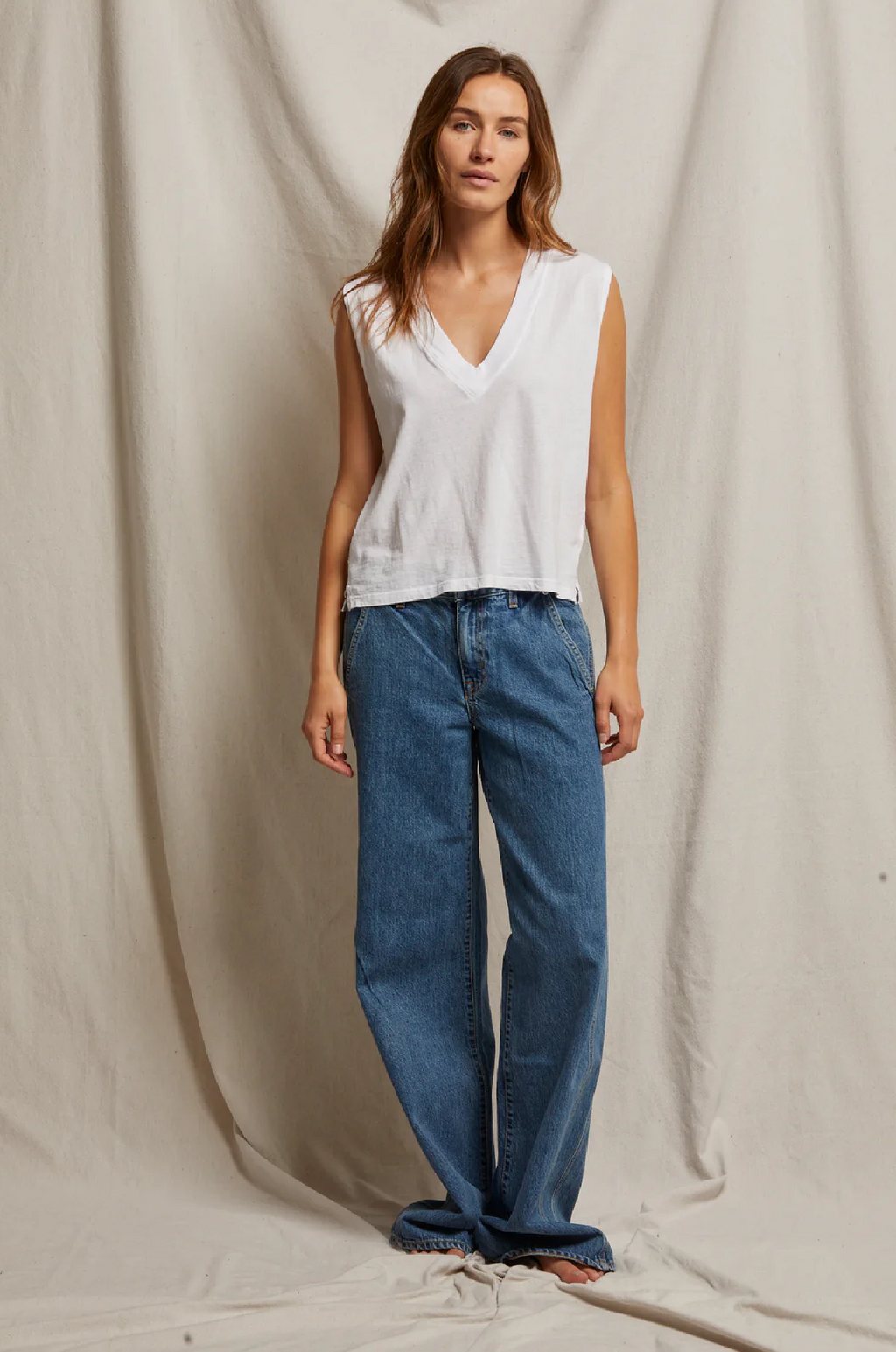 PERFECT WHITE TEE - MARGOT SLEEVELESS TEE WHITE