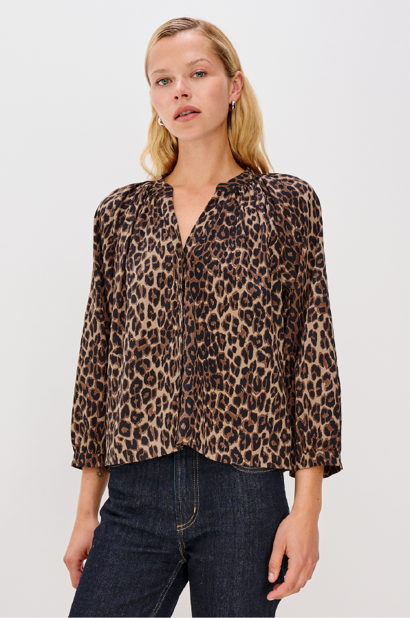 RAILS - SAINT LONG SLEEVE TOP BROWN NALA