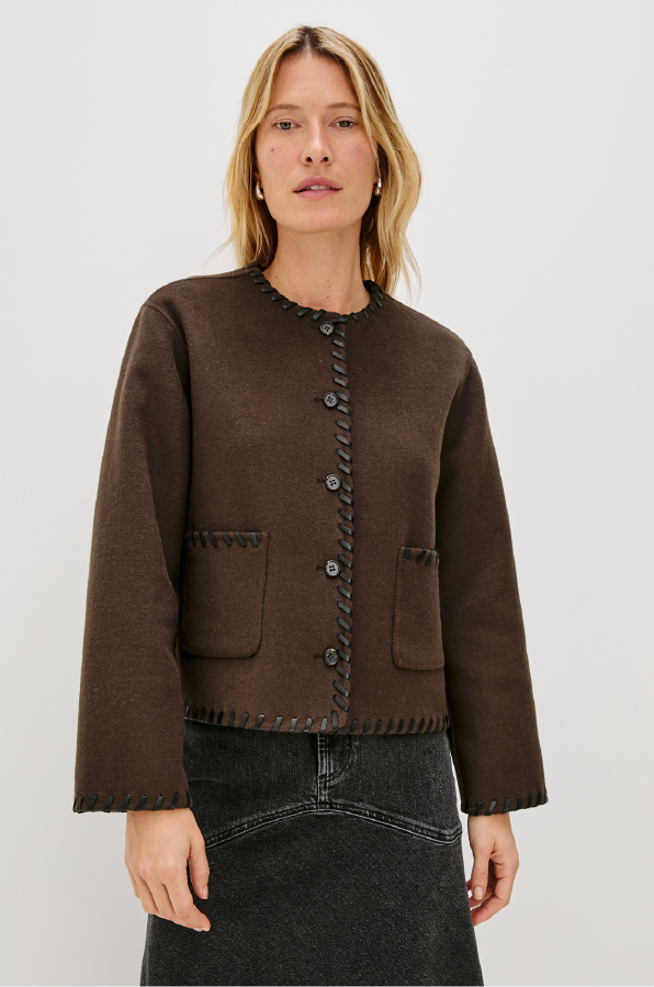 RAILS -MELANIE JACKET DARK BROWN