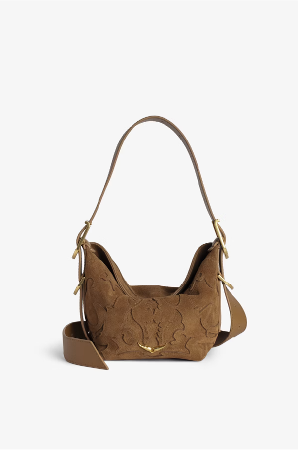 ZADIG ET VOLTAIRE - BABY JANE WESTERN SUEDE COGNAC
