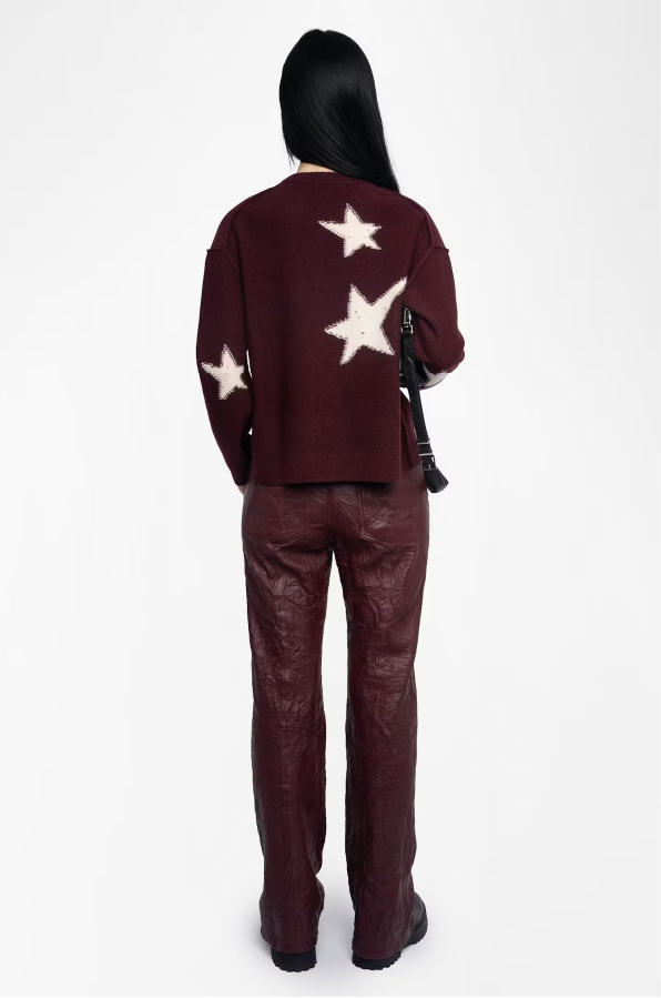 ZADIG ET VOLTAIRE - MARKUZ WS STAR USED BURGUNDY