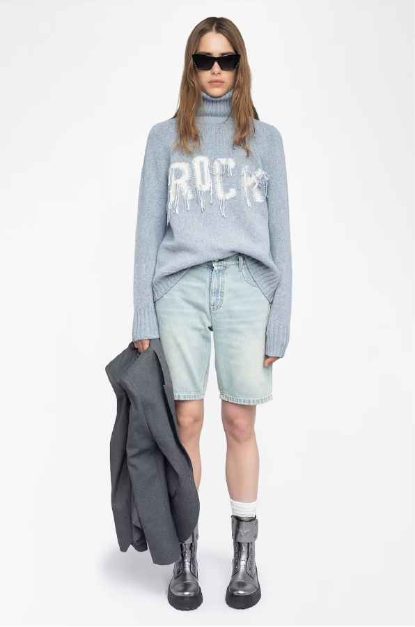 ZADIG ET VOLTAIRE - MORA WE ROCK LIGHT BLUE