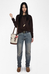 ZADIG ET VOLTAIRE - CICI LC PATCH HEART DARK CHOCOLATE