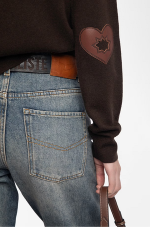 ZADIG ET VOLTAIRE - CICI LC PATCH HEART DARK CHOCOLATE