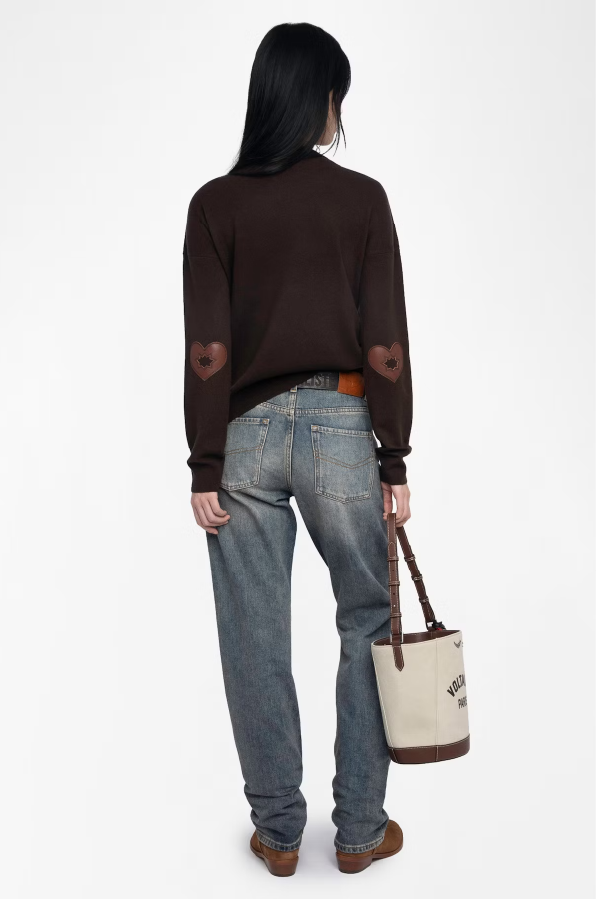 ZADIG ET VOLTAIRE - CICI LC PATCH HEART DARK CHOCOLATE