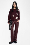 ZADIG ET VOLTAIRE - MARKUZ WS STAR USED BURGUNDY