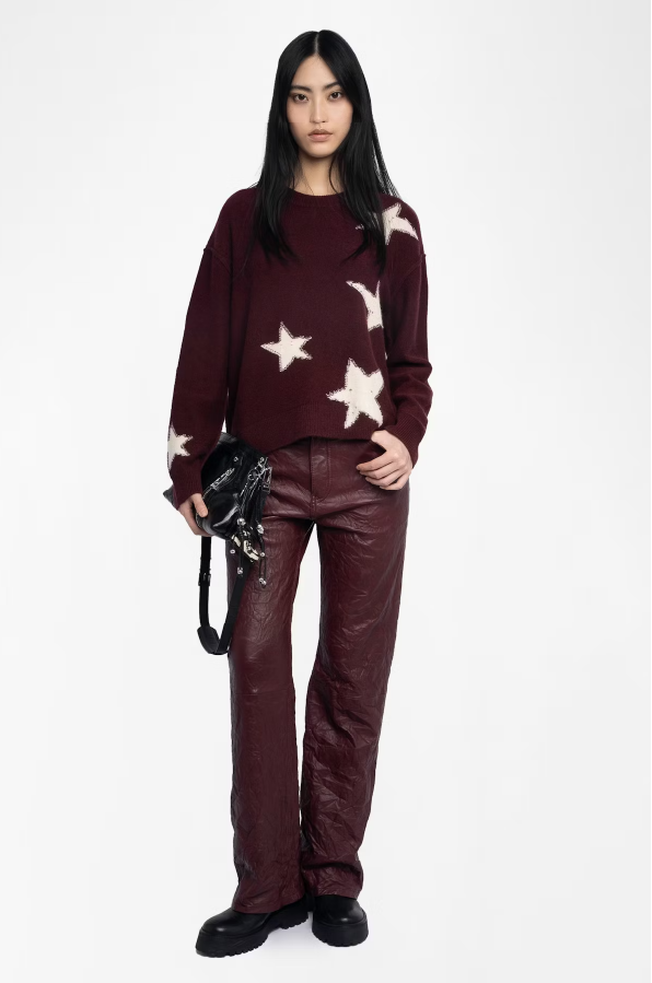 ZADIG ET VOLTAIRE - MARKUZ WS STAR USED BURGUNDY