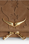 ZADIG ET VOLTAIRE - ROCK WESTERN SUEDE COGNAC BAG