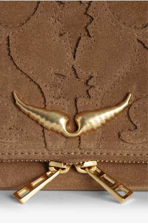 ZADIG ET VOLTAIRE - ROCK WESTERN SUEDE COGNAC BAG