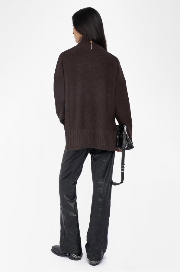 ZADIG ET VOLTAIRE - BLEEZA WE  WESTERN DARK CHOCOLATE
