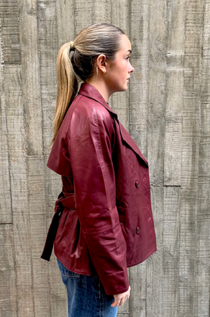 ATELIER - BURGUNDY TRENCH JACKET