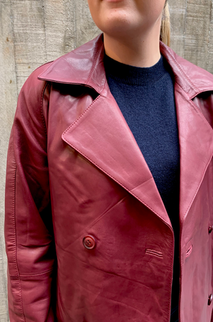 ATELIER - BURGUNDY TRENCH JACKET