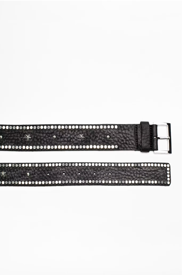 ZADIG ET VOLTAIRE - STARLIGHT LEATHER BELT NOIR