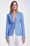 SMYTHE - LINEN DUCHESS BLAZER PERIWINKLE BLUE