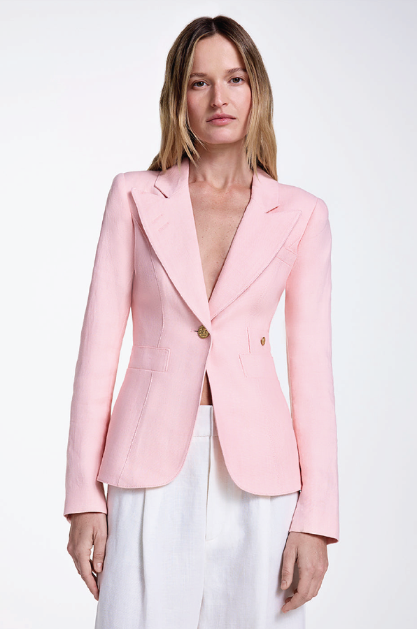 SMYTHE - LINEN DUCHESS BLAZER BALLET