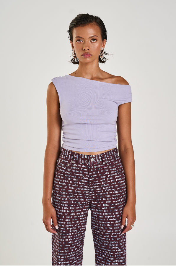 SUMMI SUMMI - OFF SHOULDER TANK SEAFOAM
