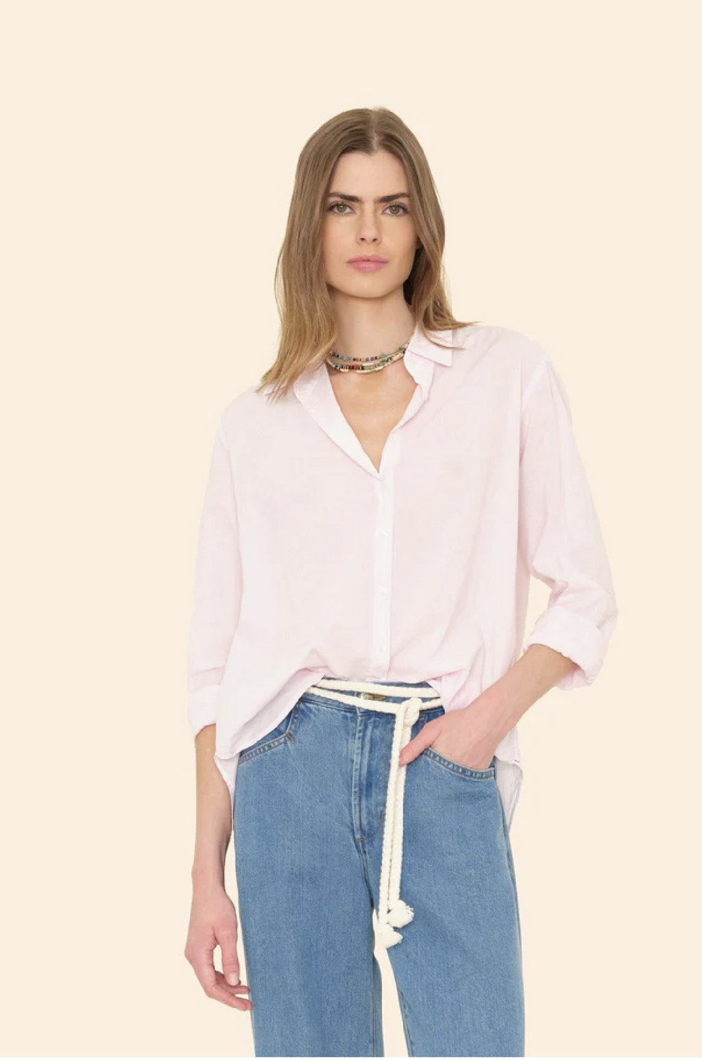 XIRENA - BEAU SHIRT PALE ROSE