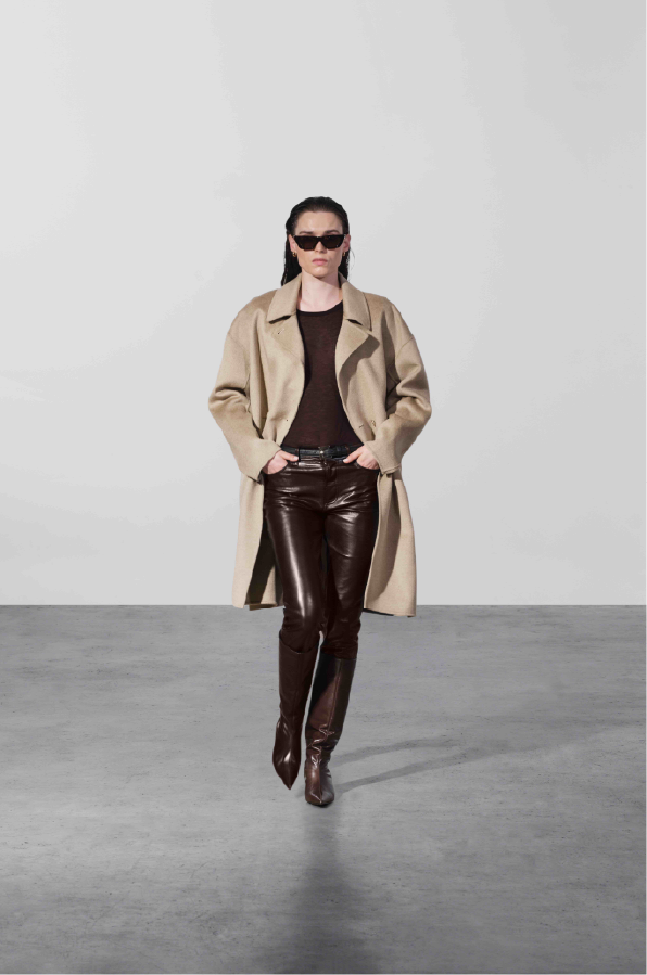 ANINE BING - PORTIA COAT OATMEAL  CASHMERE BLEND