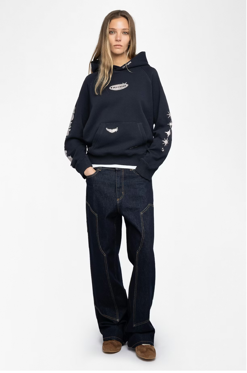 ZADIG ET VOLTAIRE - GEORGY MULTI HEART STRASS ENCRE