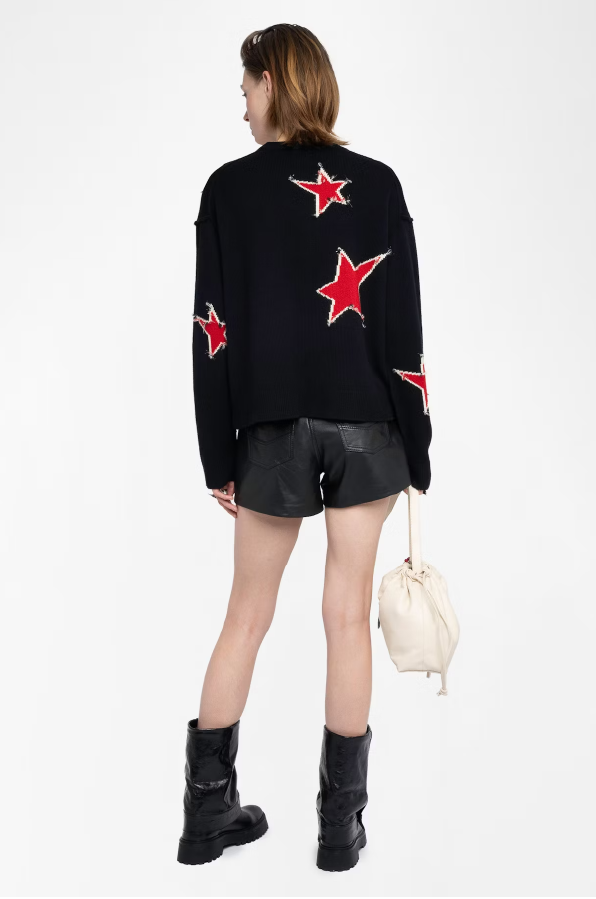 ZADIG ET VOLTAIRE - MARKUZ WS STARS OUTLINE BLACK