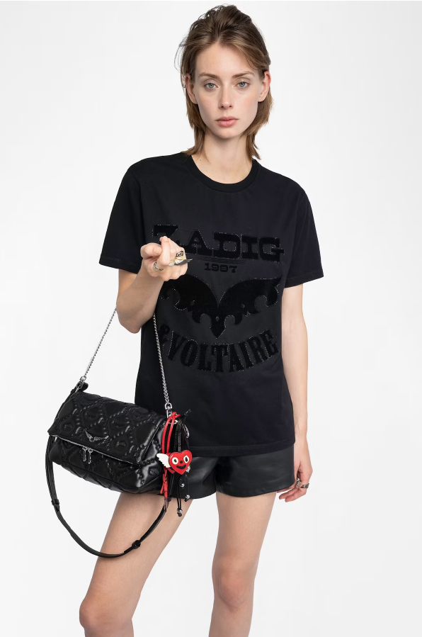 ZADIG ET VOLTAIRE - EDWIN HC VOLTAIRE FLOCK STRASS BLACK