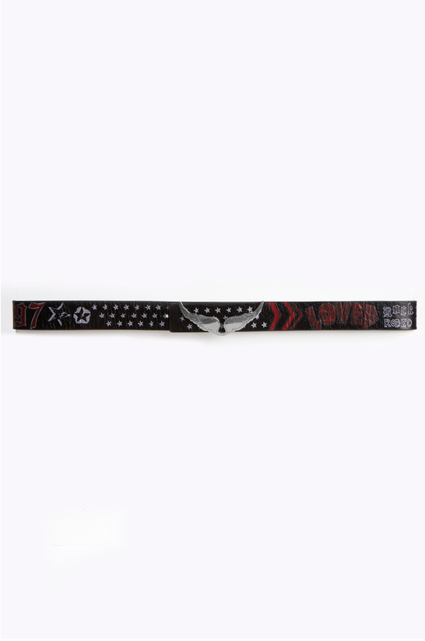 ZADIG ET VOLTAIRE - ROCK REVERSIBLE PUNK BELT BLACK