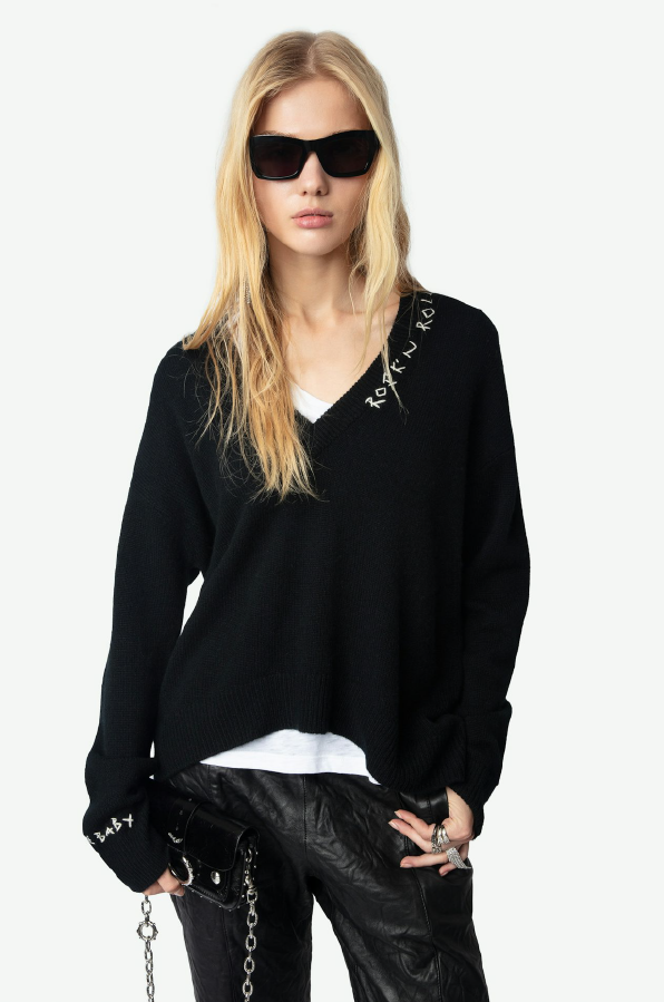 ZADIG ET VOLTAIRE - MIKY BLACK CASHMERE