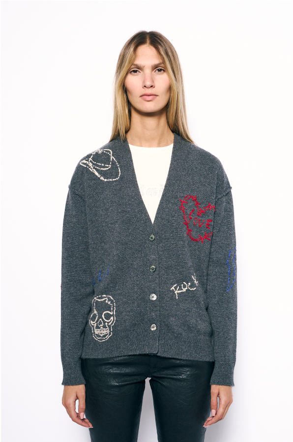 ZADIG ET VOLTAIRE - MIRKAZ WS WEST GRAPH ANTHRACITE